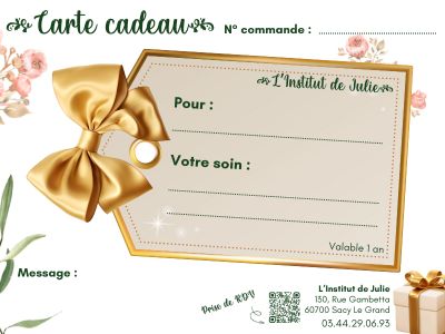 Carte cadeau soin